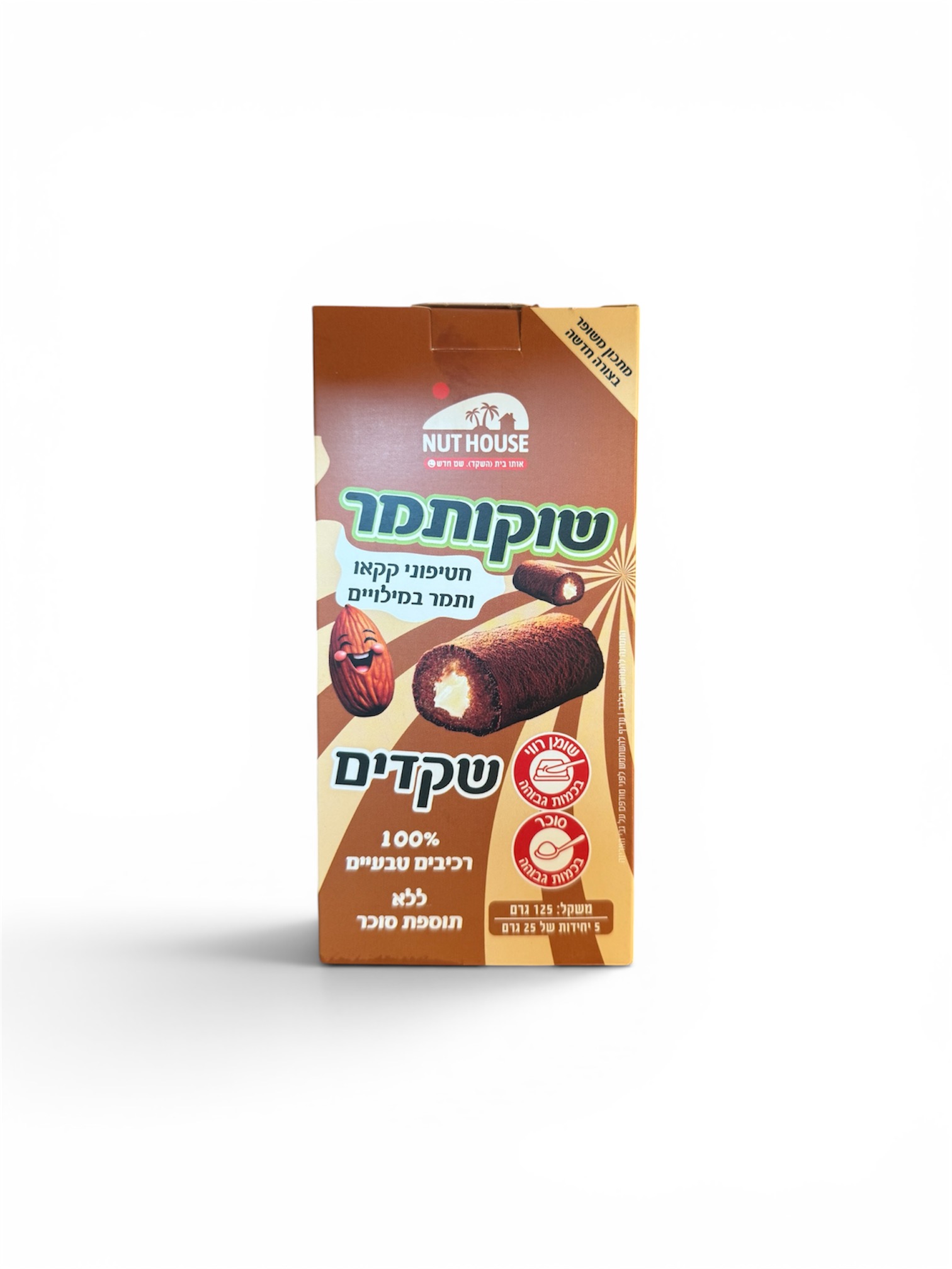 רצועות שוקולתמר מילוי שקדים