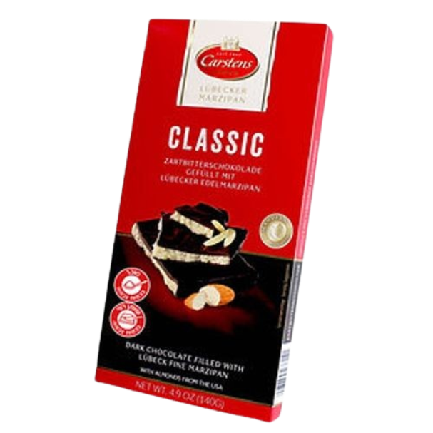 טבלת מרציפן מצופה שוקולד מריר